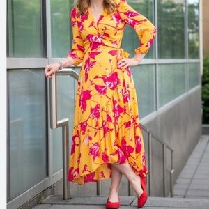 COLOR ME COURTNEY Eleanor Wrap Dress Maxi Dress - Womens size M